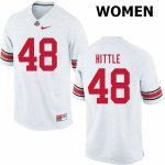 Women's Ohio State Buckeyes #48 Logan Hittle White Nike NCAA College Football Jersey Anti-slip LJL8244XQ